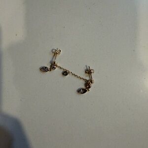 PANDORA Elegant Gold Drop DOUBLE Earring